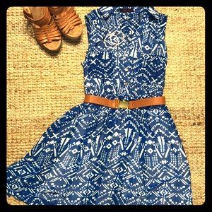 Fun blue and white dress!